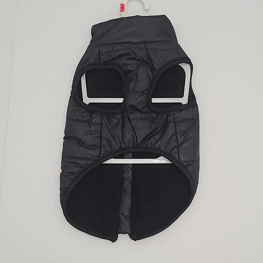 NWT Friends Furever Pet Apparel,Black Puffer Coat with Paw Print, Size Small - Picture 2 of 9